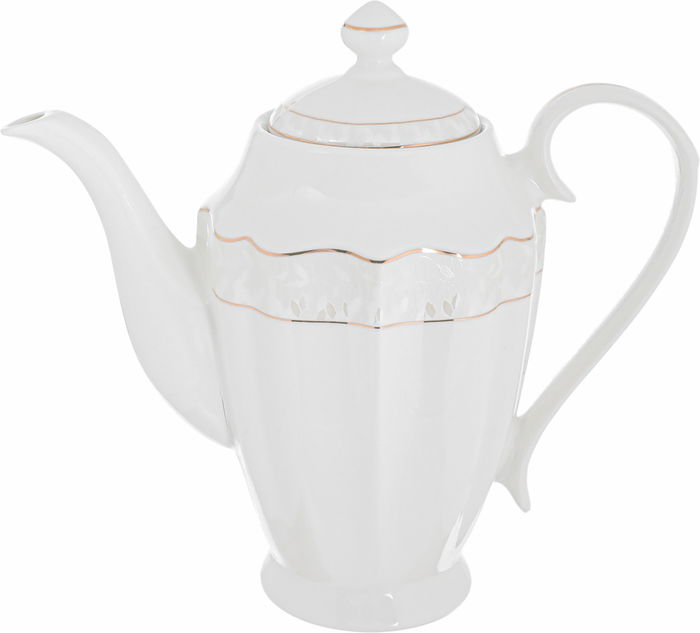 طقم سفرة بورسلان فيكتوريا السيف غاليري، 65 قطعة، منقوش، خط ذهبي - أبيض product image 2