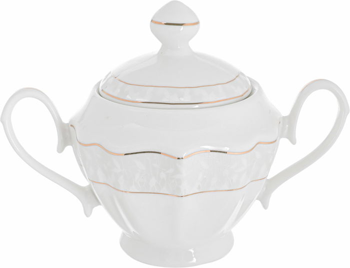 طقم سفرة بورسلان فيكتوريا السيف غاليري، 65 قطعة، منقوش، خط ذهبي - أبيض product image 16