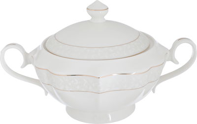 طقم سفرة بورسلان فيكتوريا السيف غاليري، 166 قطعة، منقوش، خط ذهبي - أبيض product image 3