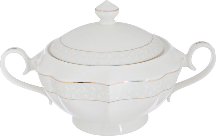 طقم سفرة بورسلان فيكتوريا السيف غاليري، 166 قطعة، منقوش، خط ذهبي - أبيض product image 3