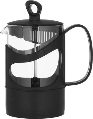 ضغاط قهوة وشاي زجاج هيرفين، 0.60 لتر - اسود شفاف product image