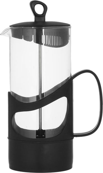ضغاط قهوة وشاي زجاج بلاستيك هيرفين،1 لتر - اسود شفاف product image 3