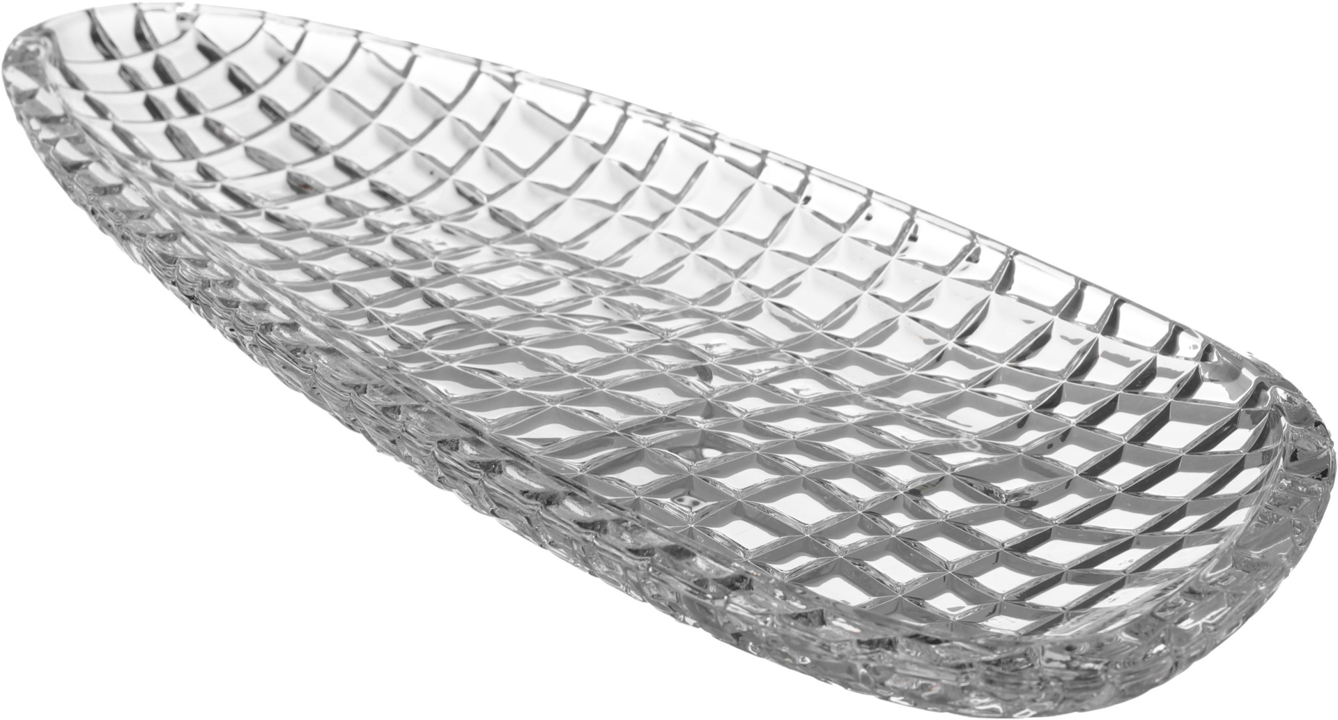 Al Saif Gallery Max Glass Serving Plate, 44X17.2 Cm, Oval - Transparent product image 1