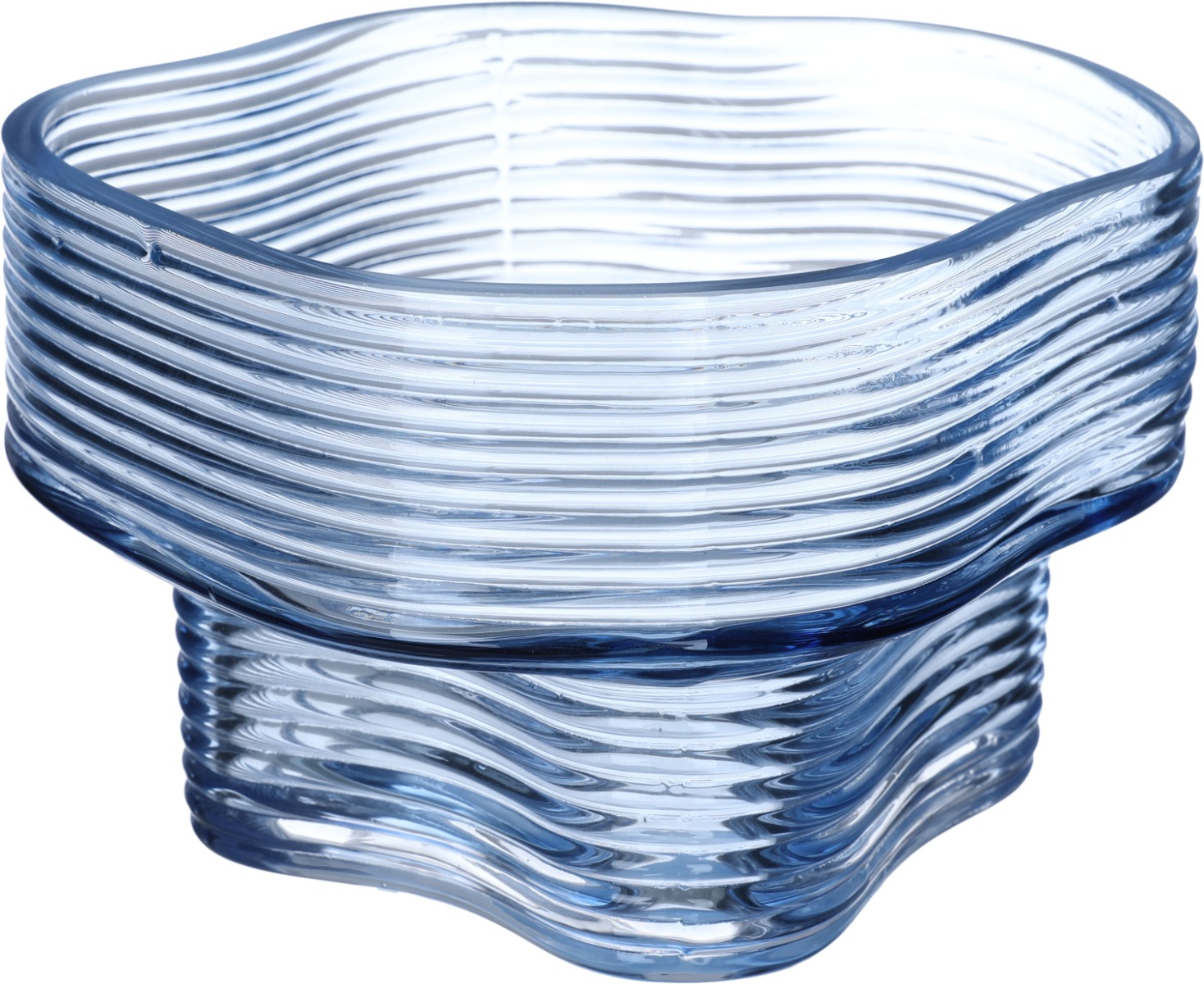 Al Saif Gallery Glass Dessert Serving Dish, 16.8 X 16.8 X 11 Cm - Light Blue product image 2