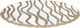 Al Saif Gallery Glass Dessert Dish, 27 X 27 X 3 Cm, Round - Clear Gold product image 1