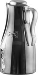 Al Saif Gallery Hawaa Thermos Set, 0.7/1 Liter, 2 Pieces, Inner Glass Case, Outer Plastic Body - Silver Black product image 4