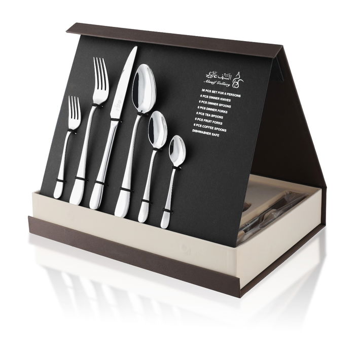 طقم ملاعق استيل السيف غاليري، 36 قطعة - فضي product image 2