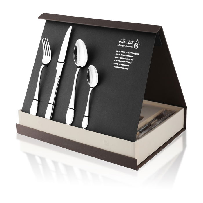 طقم أدوات مائدة استيل السيف غاليري، 24 قطعة - فضي product image 2