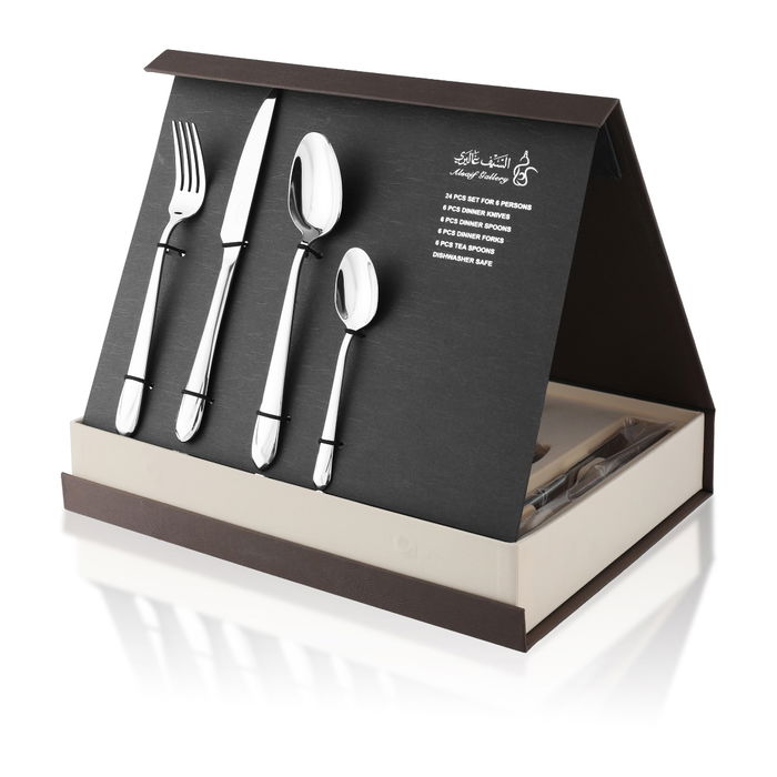 طقم أدوات مائدة استيل السيف غاليري، 24 قطعة - فضي product image 2