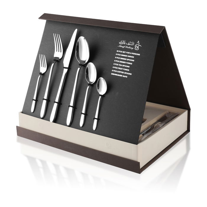 طقم ملاعق استيل السيف غاليري، 36 قطعة - فضي product image 2