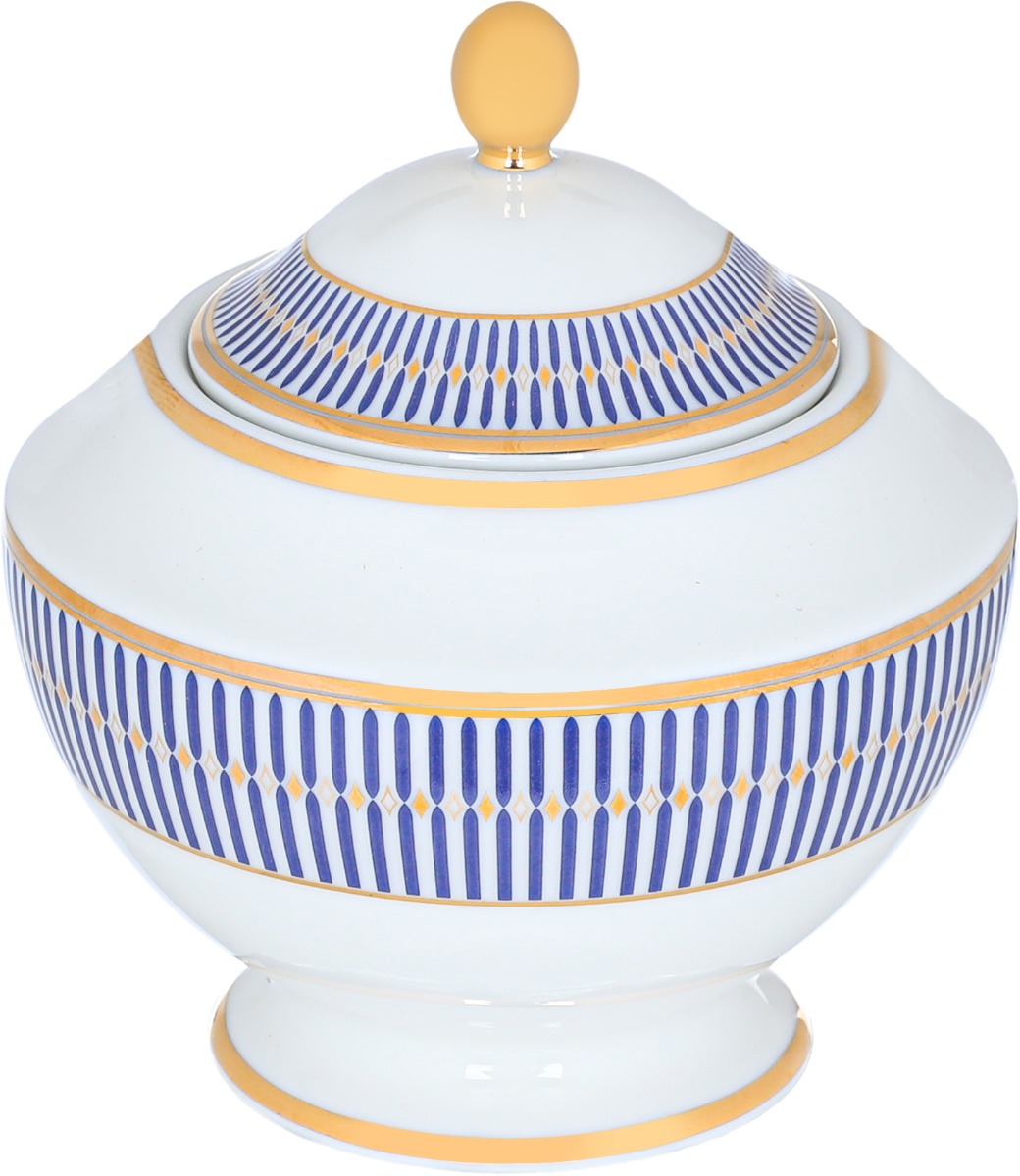 Al Saif Gallery porcelain dining set, 60 pieces - white and blue product image 2