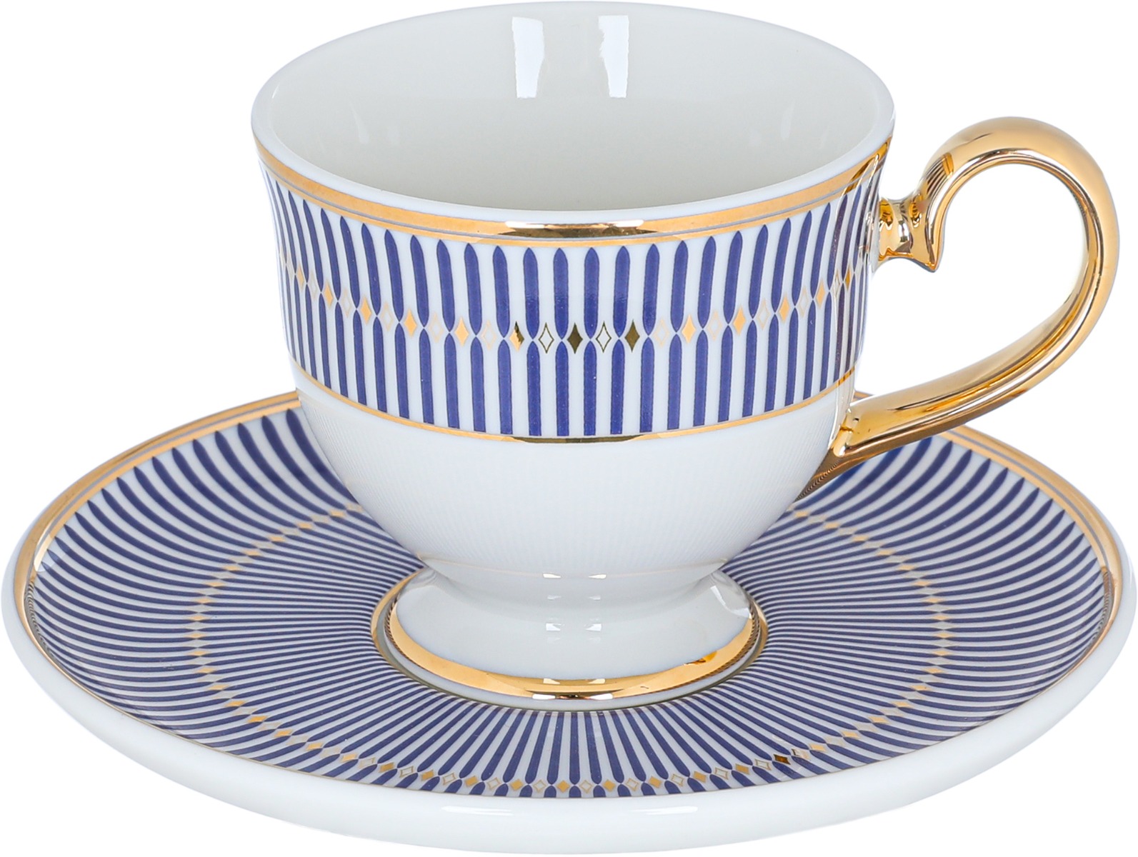 Al Saif Gallery porcelain dining set, 60 pieces - white and blue product image 8