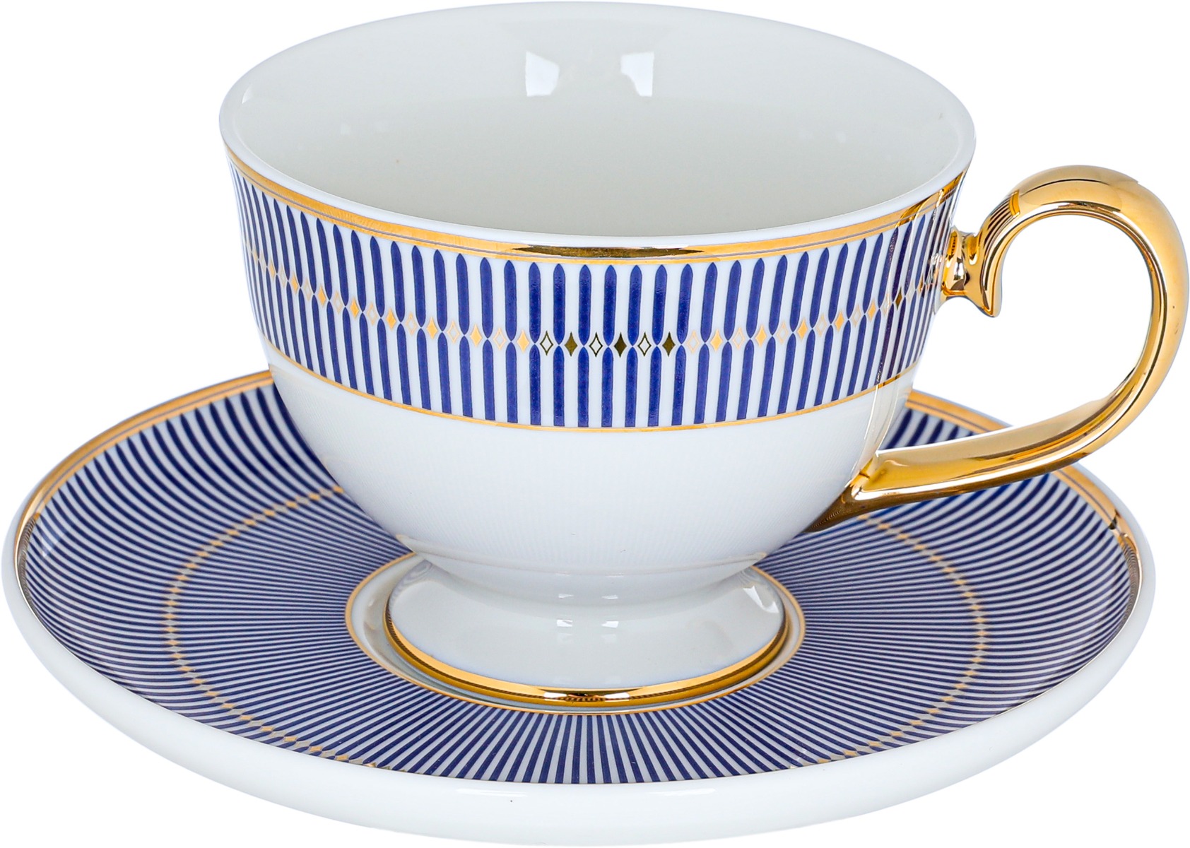 Al Saif Gallery porcelain dining set, 60 pieces - white and blue product image 12