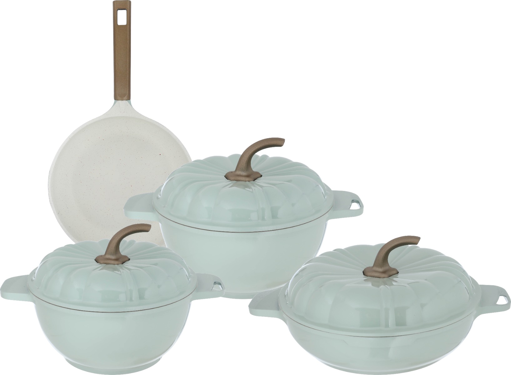 طقم قدور المونيوم روبوست، 7 قطع - اخضر فاتح product image 7