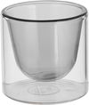 Al Saif Gallery Glass Cups and Saucers Set, 18 Pieces, with Stainless Steel Saucers - Black Silver product image 2