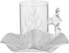 Al Saif Gallery Glass Cups and Saucers Set, 18 Pieces, with Stainless Steel Saucers - Clear Silver product image 3
