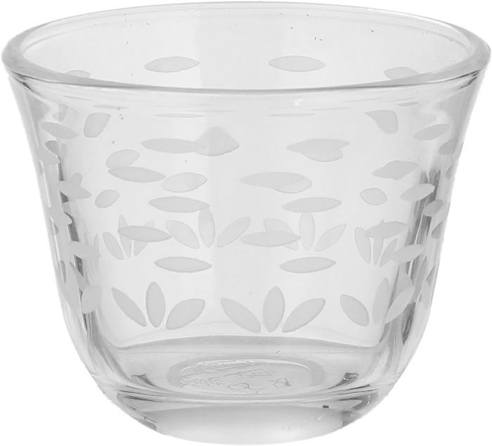 Al Saif Gallery Glass Cups and Saucers Set, 18 Pieces, with Stainless Steel Saucers - Clear Silver product image 3