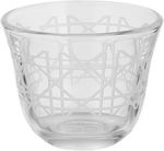 Al Saif Gallery Glass Cups and Saucers Set, 18 Pieces, with Stainless Steel Saucers - Clear Silver product image 3