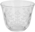 Al Saif Gallery Glass Cups and Saucers Set, 18 Pieces, with Stainless Steel Saucers - Clear Silver product image 3