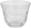 Al Saif Gallery Glass Cups and Saucers Set, 18 Pieces, with Stainless Steel Saucers - Clear Silver product image 2
