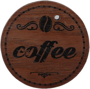 Alsaif Gallery Wooden Decorative Stand, 5 cm, Hanging, Round - Black Brown product image 2