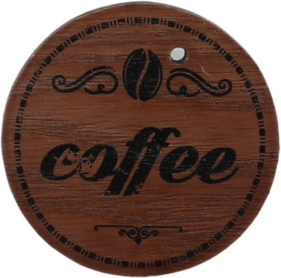 Alsaif Gallery Wooden Decorative Stand, 5 cm, Hanging, Round - Black Brown product image 2