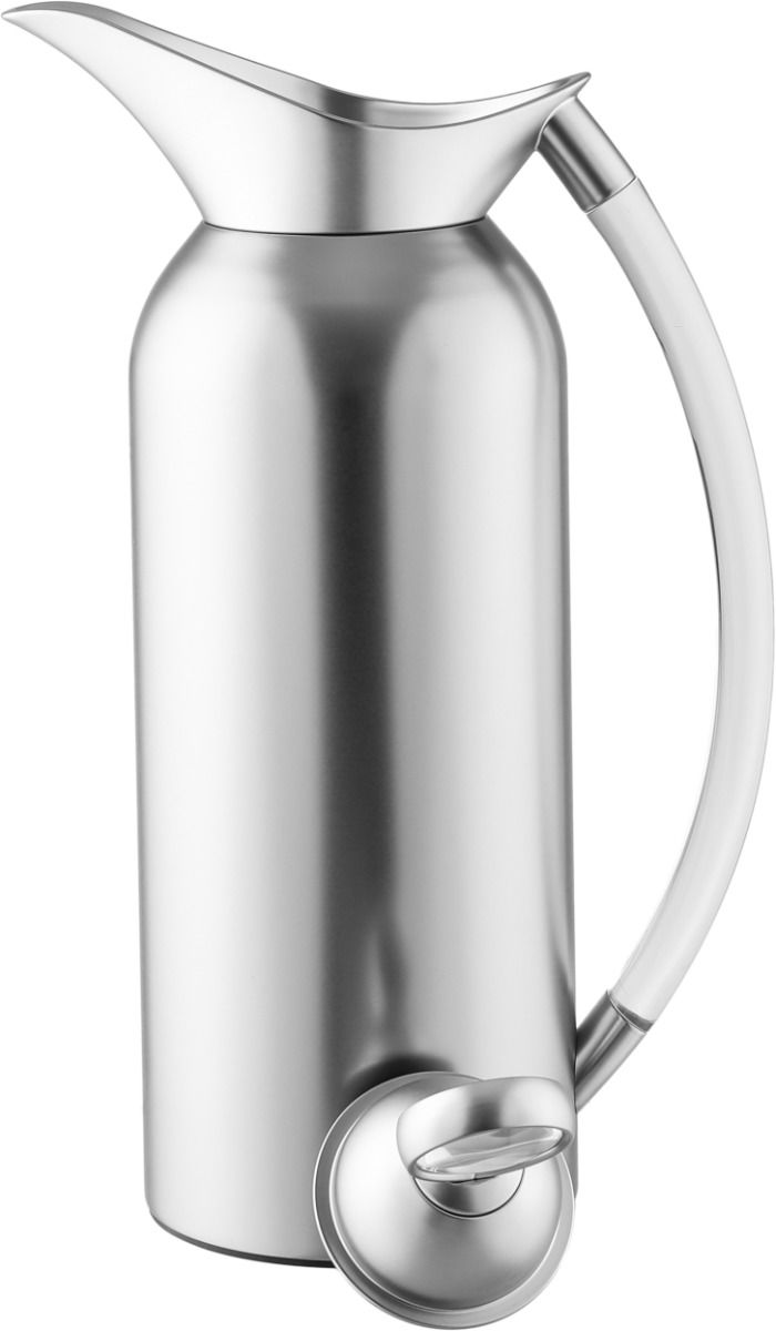 Al Saif Gallery Thuraya Thermos Set, 1/1 Liter, Glass Inner Material, Transparent Handle, Press Lid - Silver product image 5