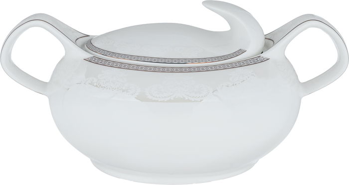 طقم تقديم سفرة بورسلان دانيا، 75 قطعة، منقوش - أبيض product image 11
