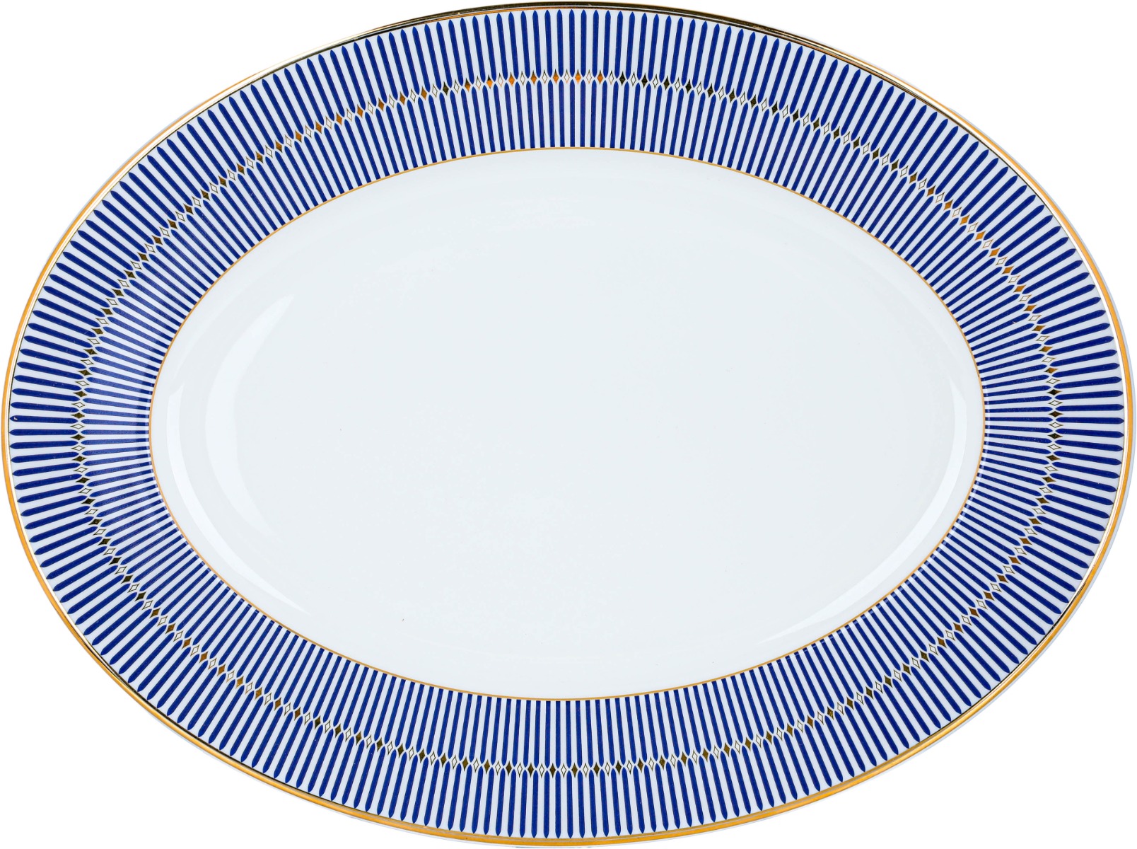 Al Saif Gallery porcelain dining set, 60 pieces - white and blue product image 14