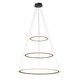 Meshkati Model  Chandelier, 3 rings, 40 x 60 x 80 cm, 3000 Kelvin, 55 Watt, acrylic aluminum - black product image 2