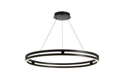 ثريا مودرن دائرية مشكاتي، 3000 كلفن، 55 واط، ألومنيوم أكريليك، LED - إسود product image 1