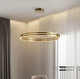 Meshkati Modern circular chandelier, 3000 Kelvin, 55 Watt, acrylic aluminum, LED - gold product image 1