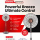 Electro General FST-GMT18 Stand Fan, 18 Inch, 70 Watts, 4 Speed Settings, 6 Blades - Black product image 2