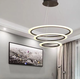 Meshkati Model  Chandelier, 3 rings, 40 x 60 x 80 cm, 3000 Kelvin, 55 Watt, acrylic aluminum - black product image 1