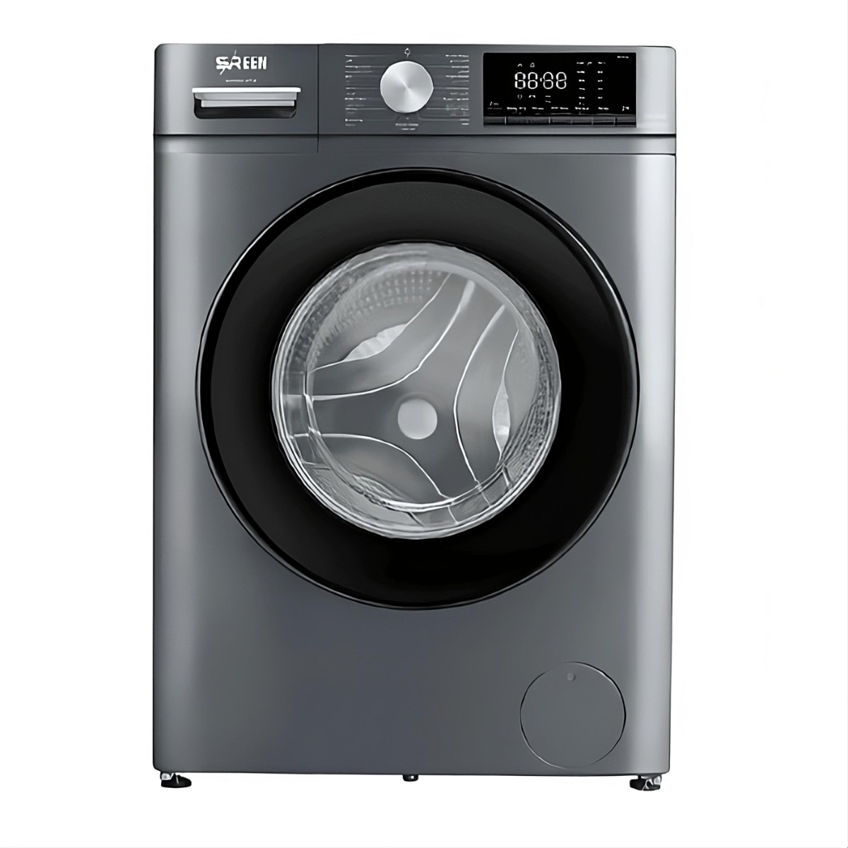 غسالة ملابس أوتوماتيك سرين، تحميل أمامي، 8 كجم، 16 برنامج، SRWM-8K-FWS - فضي product image 1