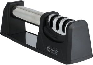 Al Saif Gallery Stainless Steel Knife Sharpener, 3 Slots, 22Cm - Black Silver product image 2