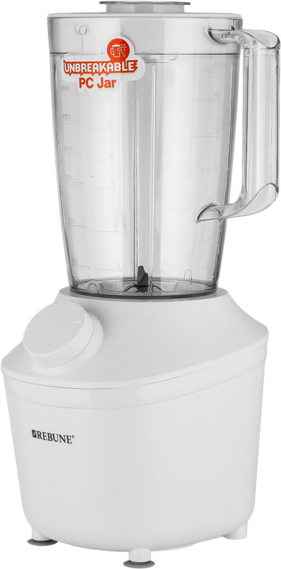 خلاط كهربائي ومطحنة ريبوني، 650 واط، 1.8 لتر، سرعتين، RE-2-195 - ابيض product image 2