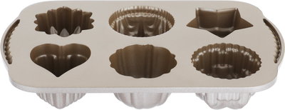 قالب كيك مافن جرانيت ماريسا لونينا، 6 خانات، 17.6x11x2.8 سم - ذهبي product image 2