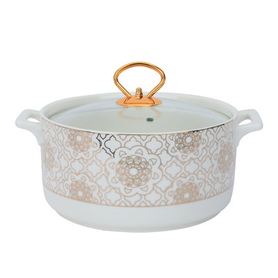 Al Saif Gallery porcelain soup set, 16 pieces, gold-white stand product image 7