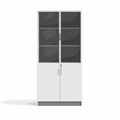 دولاب ملفات خشب، 200×80×40 سم - ابيض رمادي product image 3