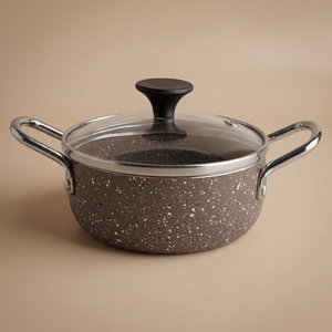 Al Saif Gallery Granite Cooking Pot, 12 cm - Black product image