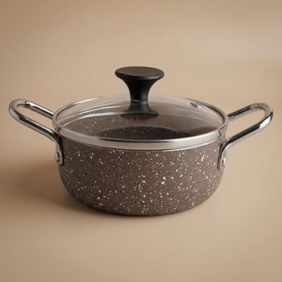 Al Saif Gallery Granite Cooking Pot, 12 cm - Black product image 1