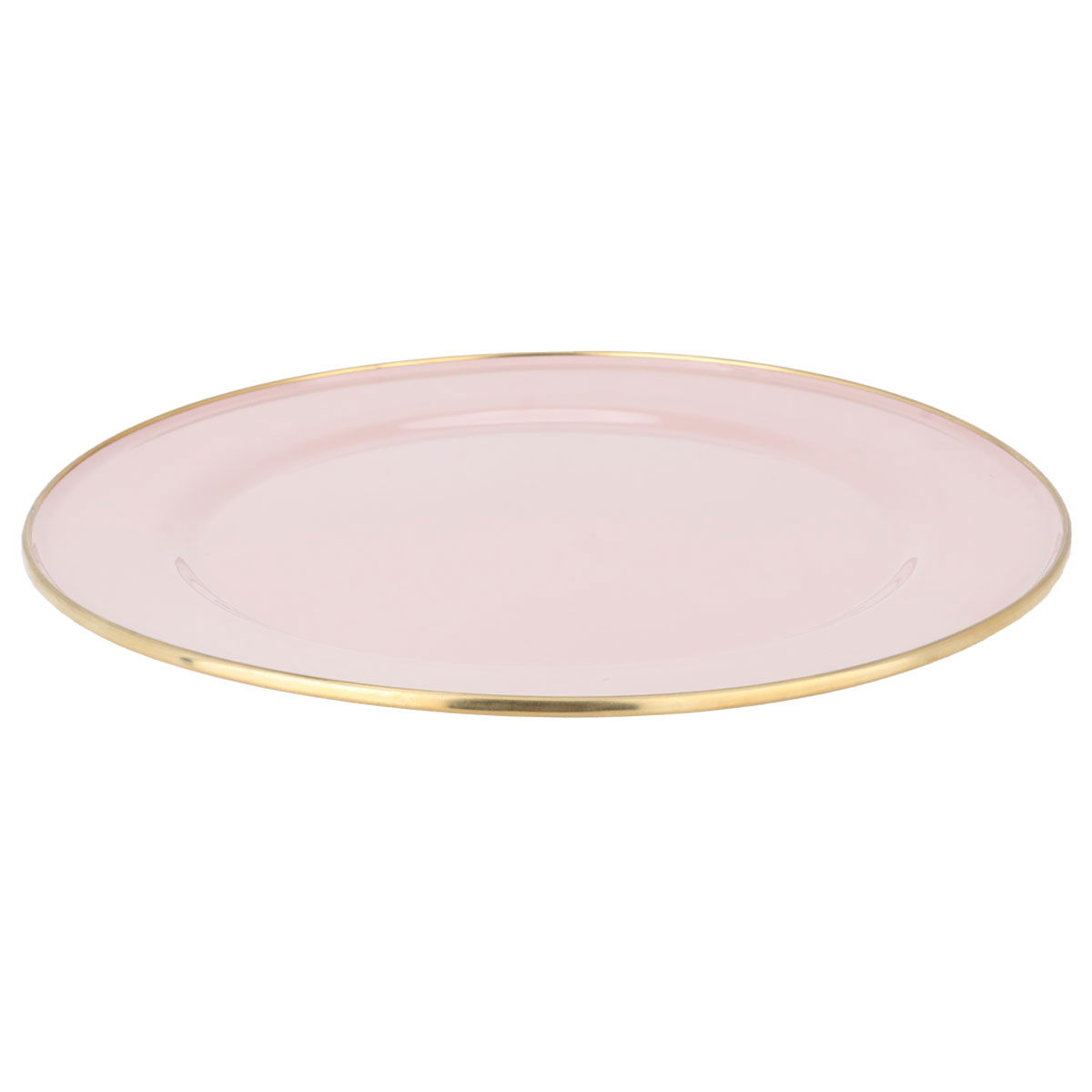 Al Saif Gallery Steel Serving Plate, 30 cm, Round - Light Pink product image