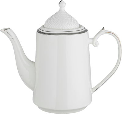 طقم تقديم سفرة بورسلان السيف غاليري، 47 قطعة - أبيض فضي product image 3