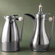 Al Saif Gallery Alaa thermos set, 1/1 liter, two pieces, thermal glass inner container, steel outer shell - silver product image 1