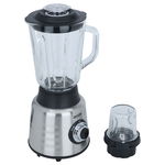 خلاط كهربائي إديسون، 600 واط، 1.5 لتر، مع مطحنة - فضي اسود product image 3