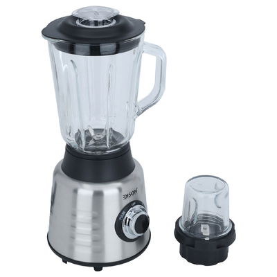 خلاط كهربائي إديسون، 600 واط، 1.5 لتر، مع مطحنة - فضي اسود product image 3