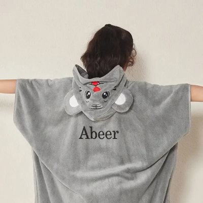 كابا لاطفال كورال فليس ريفي، 90×75 سم، مخيوط من الجانبين - رمادي product image 7