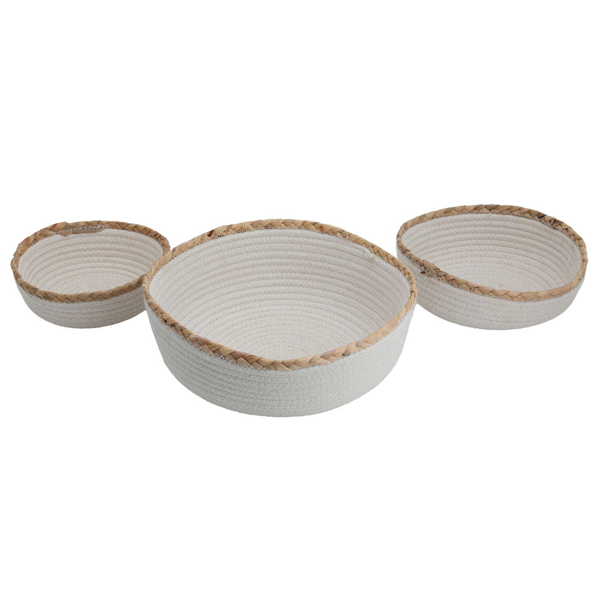 طقم وعاء قطن السيف غاليري، 22×26×32 سم، دائري، 3 قطع - بيج product image 2