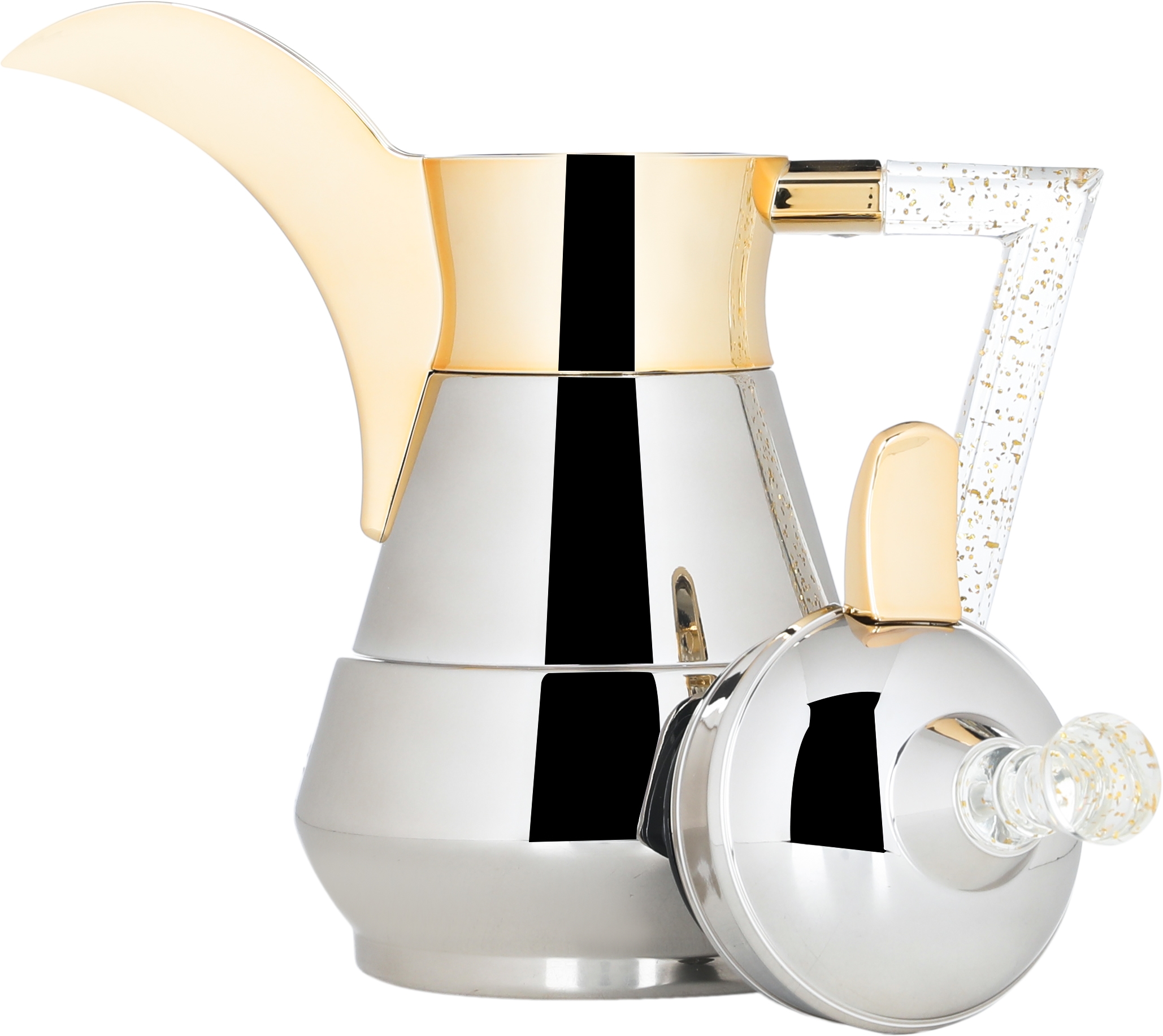 Thermos (Dallah Sulaiman 2) Al Saif Gallery steel, 0.35 liters - silver and gold product image 3